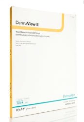 Dermaview Ii DermaView II Transparent Film Dressing with Border, 8 x 12 Inch
