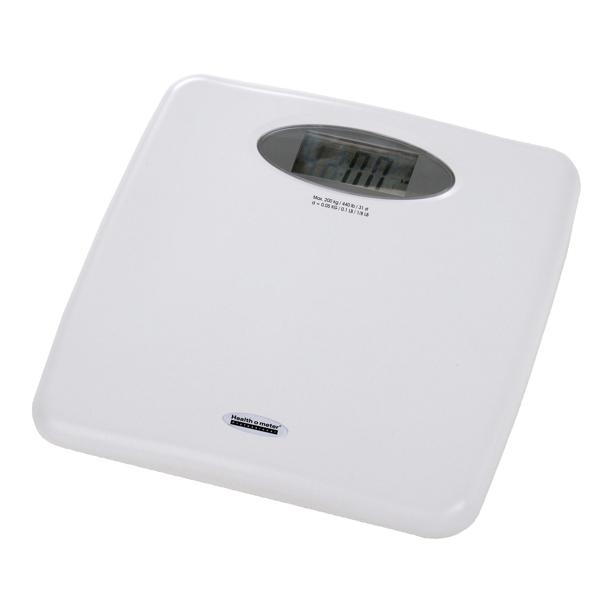 Health O Meter Digital Floor Scale 440lbs Capacity, White -Each