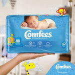 Comfees Premium Baby Diapers - (Newborn (0 to 10 lbs.) / Bag of 42)