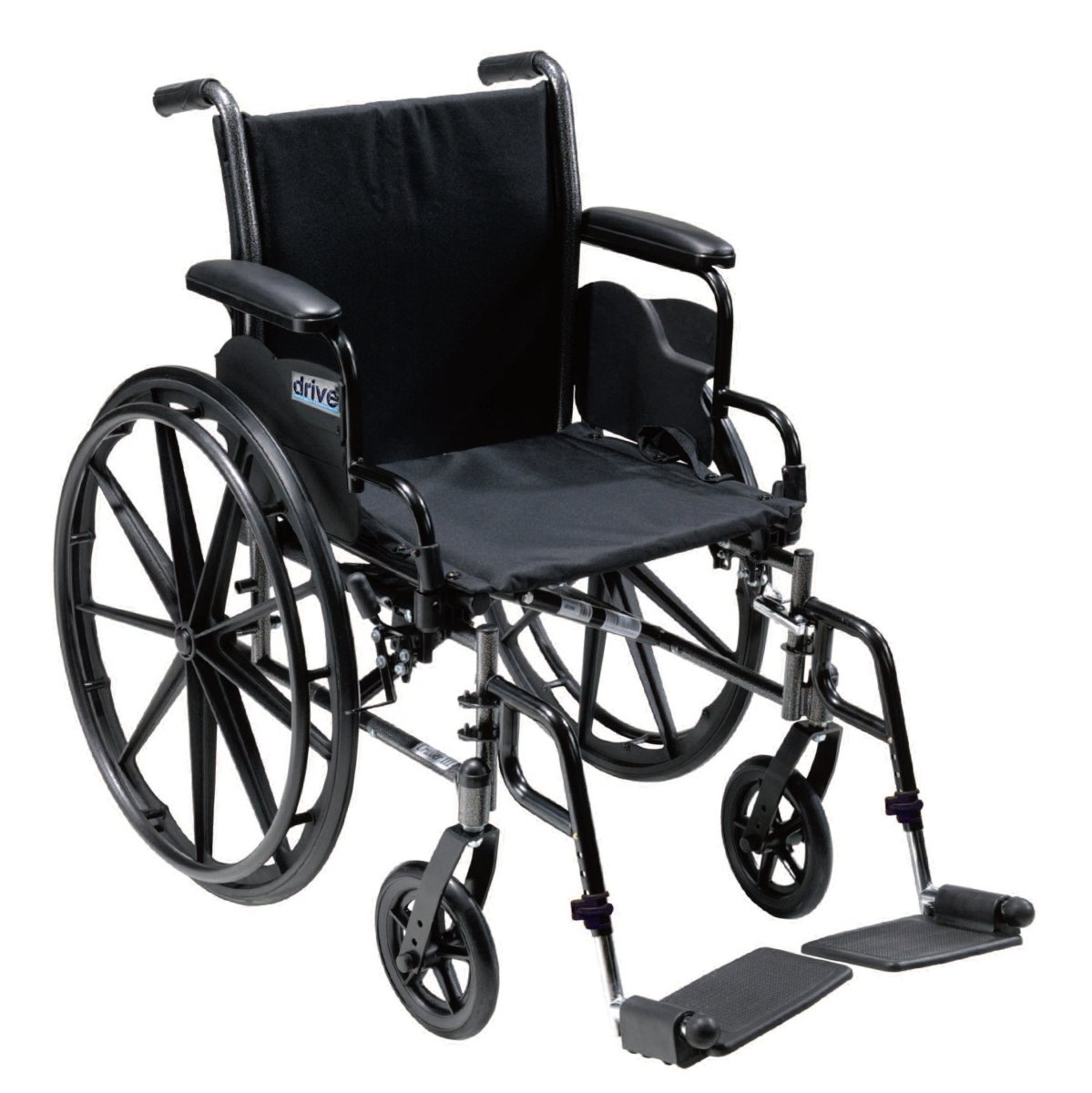 drive Cruiser III Dual Axle Lightweight Wheelchair Full Length Arm Swing-Away Footrest - 583297_EA - 2