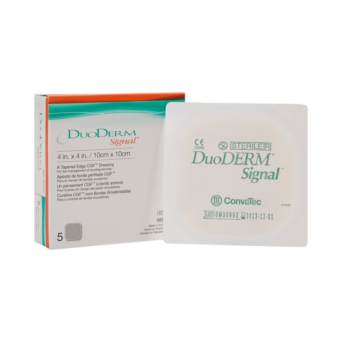 DuoDerm Signal Hydrocolloid Dressing, 4 x 4 Inch - 426728_BX - 1
