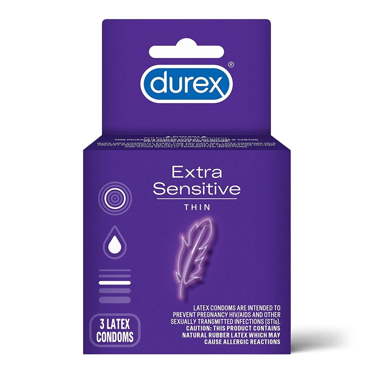 Durex Extra Sensitive Ultra Thin Lubricated Latex Condoms - 1231246_BX - 1