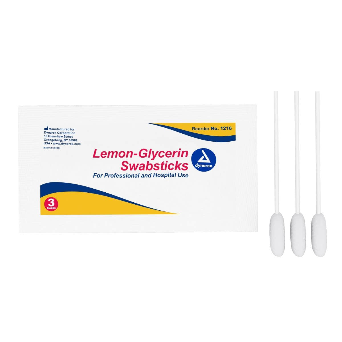Dynarex Lemon Glycerin Oral Swabsticks - 530231_BX - 1
