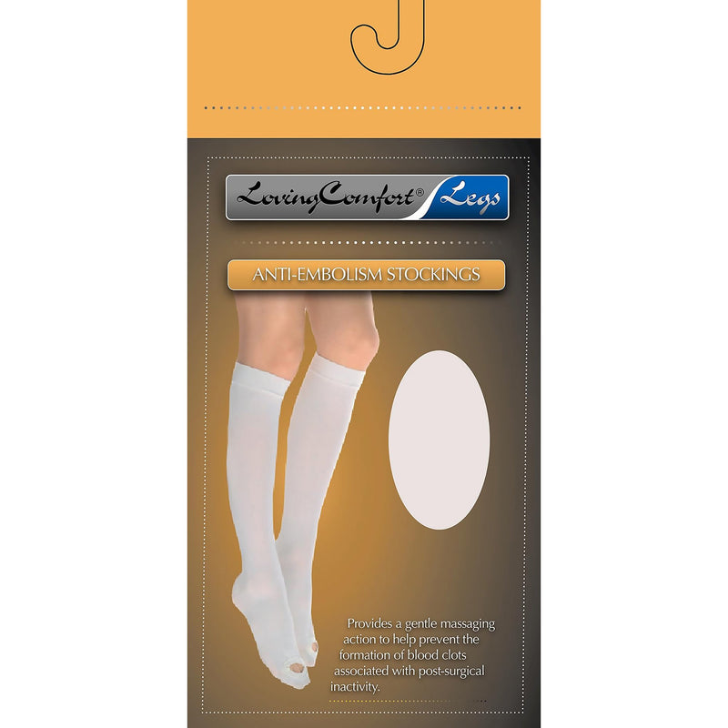 Loving Comfort Anti-Embolism Knee-High Stockings, 2X-Large, Beige -1 Pair