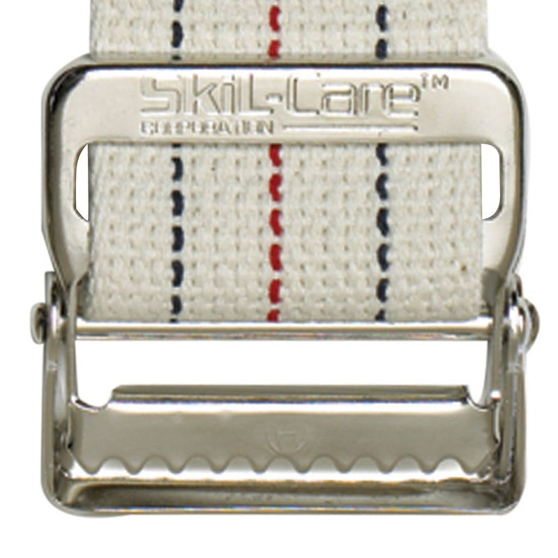 SkiL-Care Heavy-Duty Gait Belt with Metal Buckle, Pinstripe, 72 Inch -Each