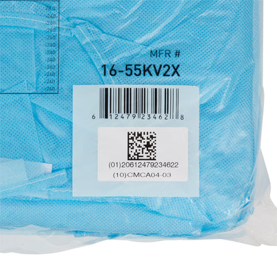 McKesson Chemotherapy Procedure Gown, 2X-Large, Blue -Case of 30