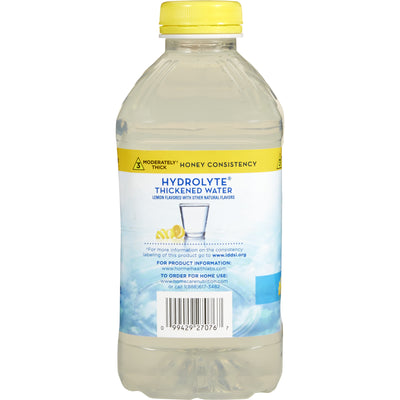 Thick & Easy Hydrolyte Honey Consistency Thickened Water, Lemon, 46 oz. Bottle -Case of 6
