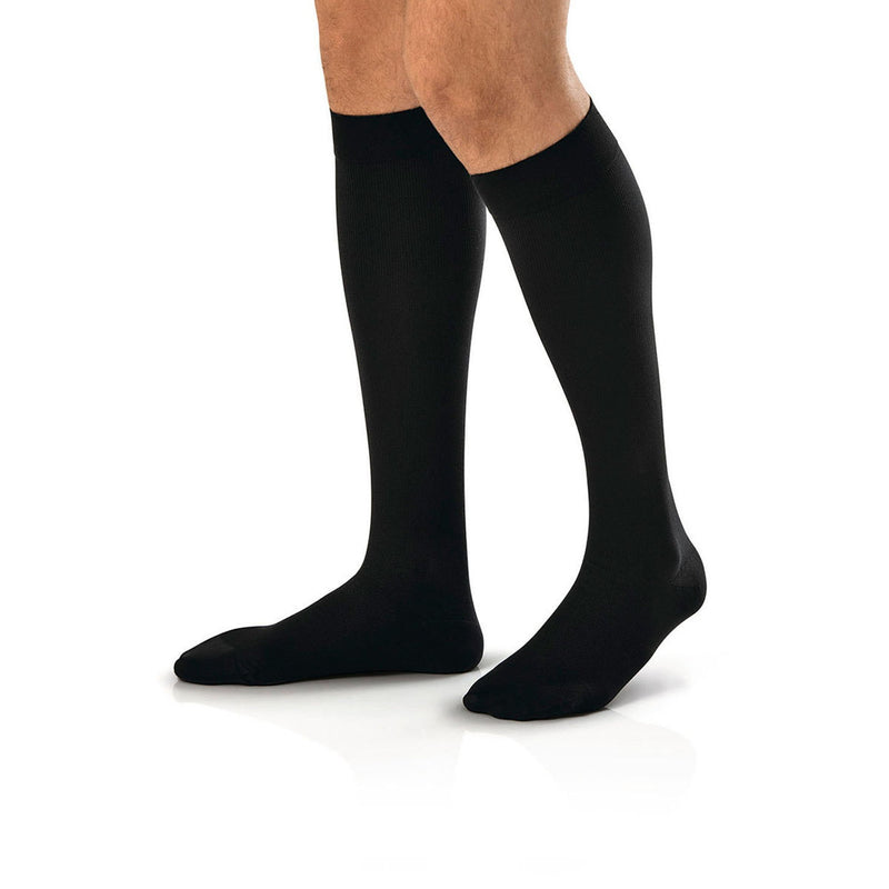 Jobst for Men Classic Compression Knee-High Socks, X-Large, White -1 Pair