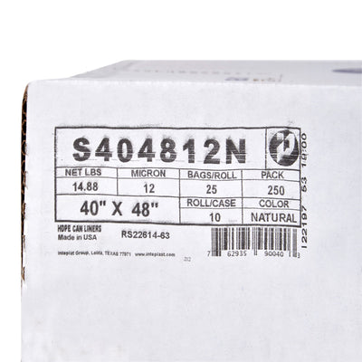 McKesson Medium Duty Clear Trash Bag, 45 gal, 12 Mic -Case of 250