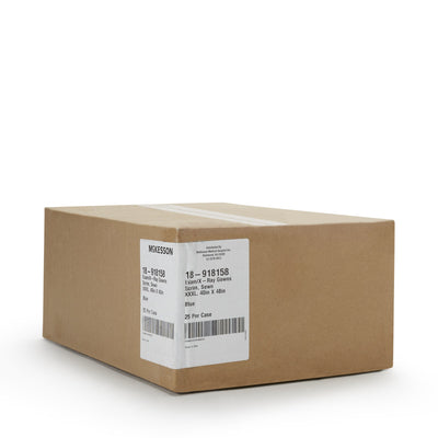 McKesson Patient Exam Gown, 3X-Large, Blue -Case of 25