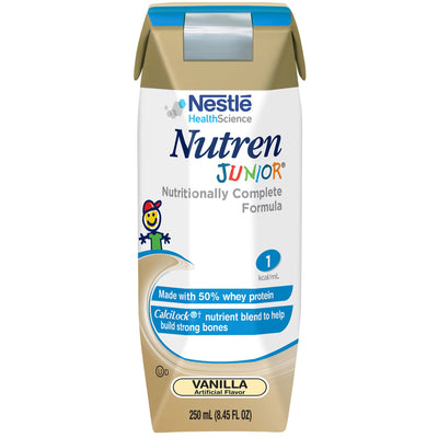 Nutren Junior Pediatric Ready to Use Oral Supplement / Tube Feeding Formula, Vanilla, 8.45 oz. Tetra Prisma -Case of 24