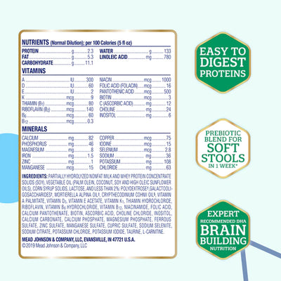 Enfamil Reguline Powder Infant Formula Nutrition Label and Ingredients