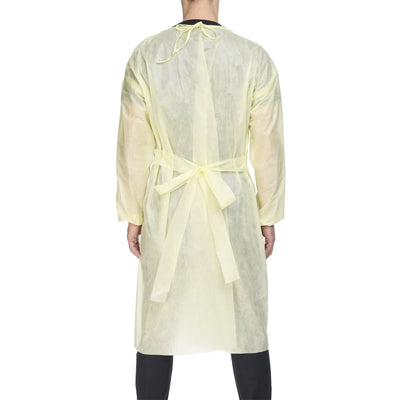 Precept Protective Procedure Gown, X-Large, Yellow -Bag of 10