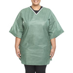 Graham Medical Scrub Shirt Without Pockets Short Sleeve, 3X-Large Green -Case of 30
