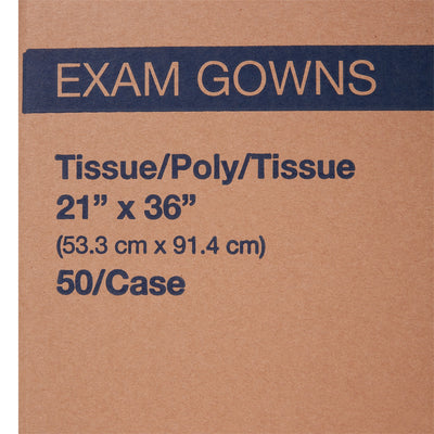 Medi-Pak Exam Gown, Blue, Pediatric Medium -Case of 50