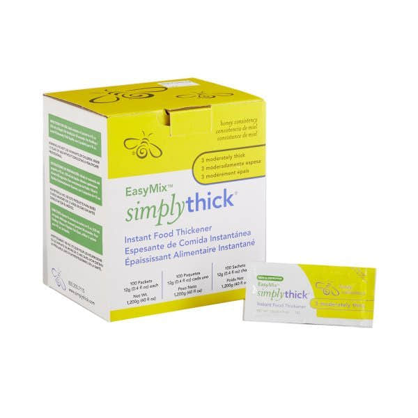 EasyMix SimplyThick Food Thickener, Individual Packet, Unflavored, Honey Consistency, 12 Grams - 1087566_BX - 1