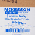 McKesson Red Infectious Waste Bag, 25 gal -Case of 250