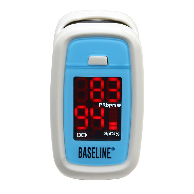 FEI Baseline Fingertip Pulse Oximeter, Battery Operated Visible Alarm -Each