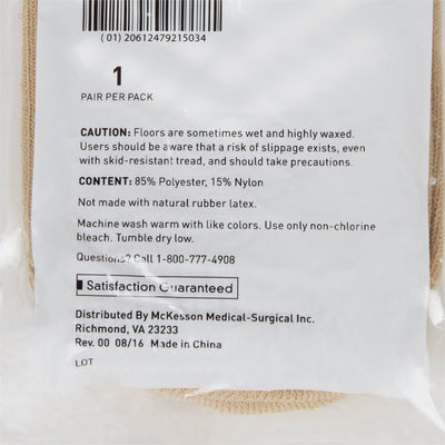 McKesson Slipper Socks, X-Large, Tan -Case of 48