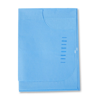 McKesson Patient Exam Gown, One Size Fits Most, Blue -Case of 50