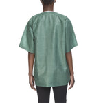 Graham Medical Scrub Shirt Without Pockets Short Sleeve, Large, Green -Case of 30