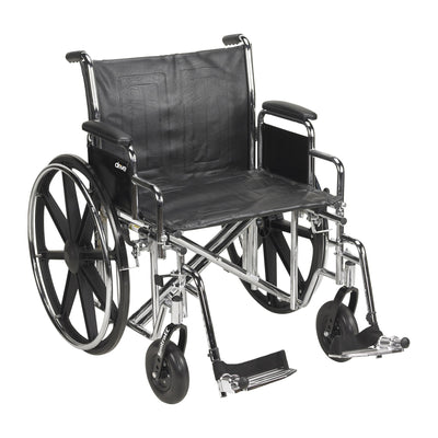 McKesson Bariatric Wheelchair with Swing-Away Footrest, 22 Inch Seat Width -Each