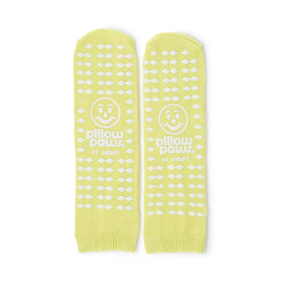 Pillow Paws Yellow Risk Alert Terries Slipper Socks, XL Adult -Case of 48