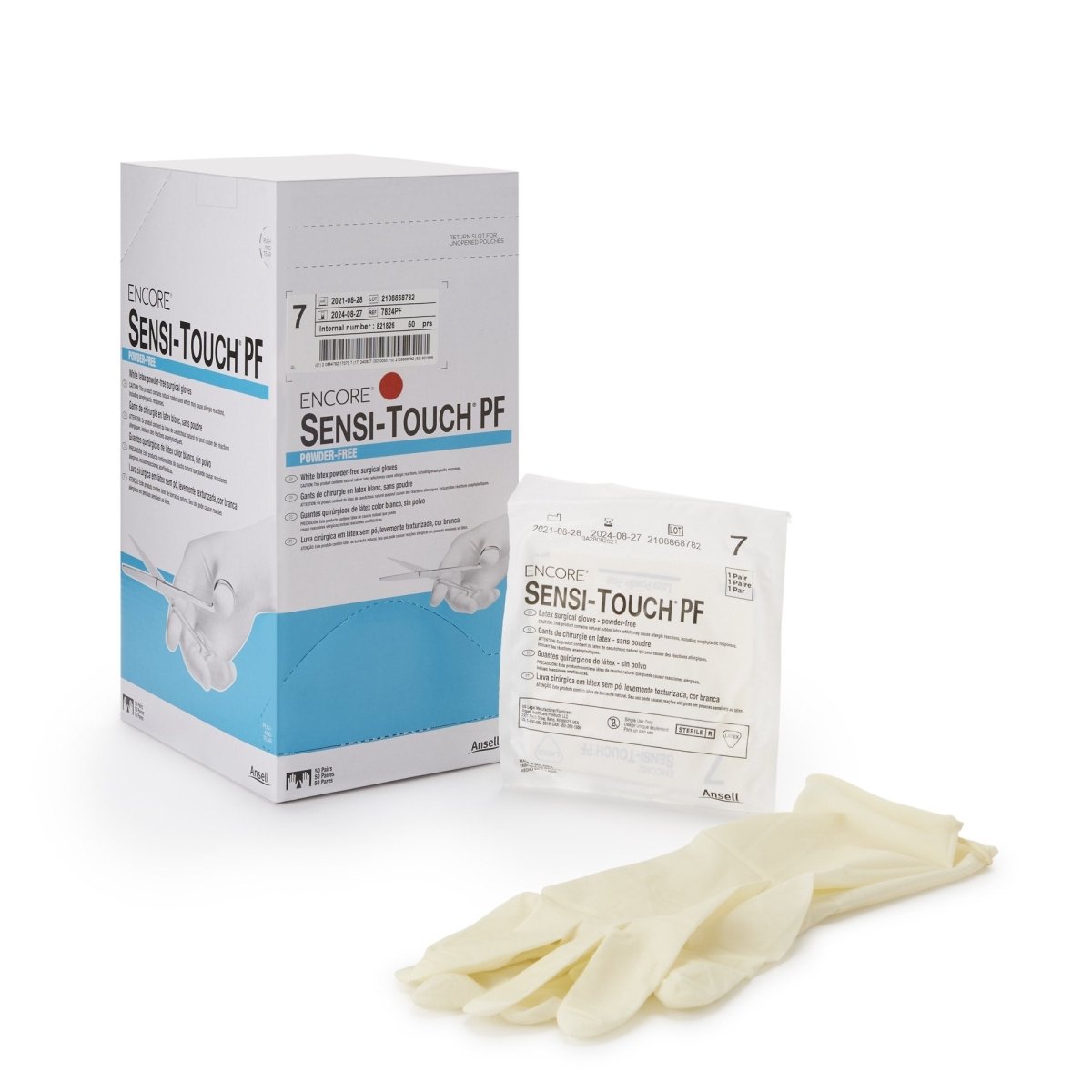 Encore Sensi Touch Pf Latex Surgical Gloves - 1012604_BX - 1