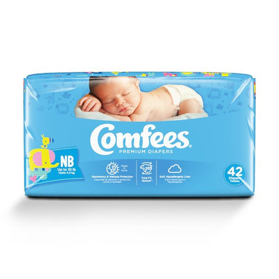 Comfees Premium Baby Diapers - (Newborn (0 to 10 lbs.) / Bag of 42)