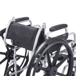 drive Poly-Fly High Strength Lightweight Wheelchair / Flyweight Transport Chair, Black with Silver Finish -Each