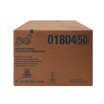 Scott Essential Paper Towels, Multi-Fold, 9¼ x 9½ Inch -Case of 4000