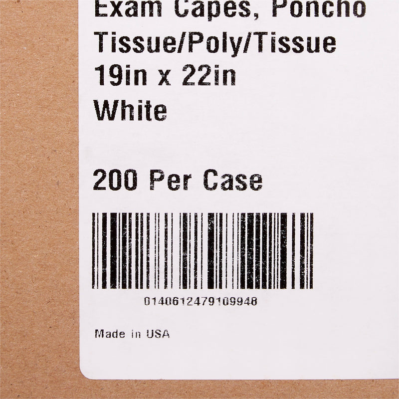 McKesson Exam Cape, White, 19 X 22 Inch -Case of 200