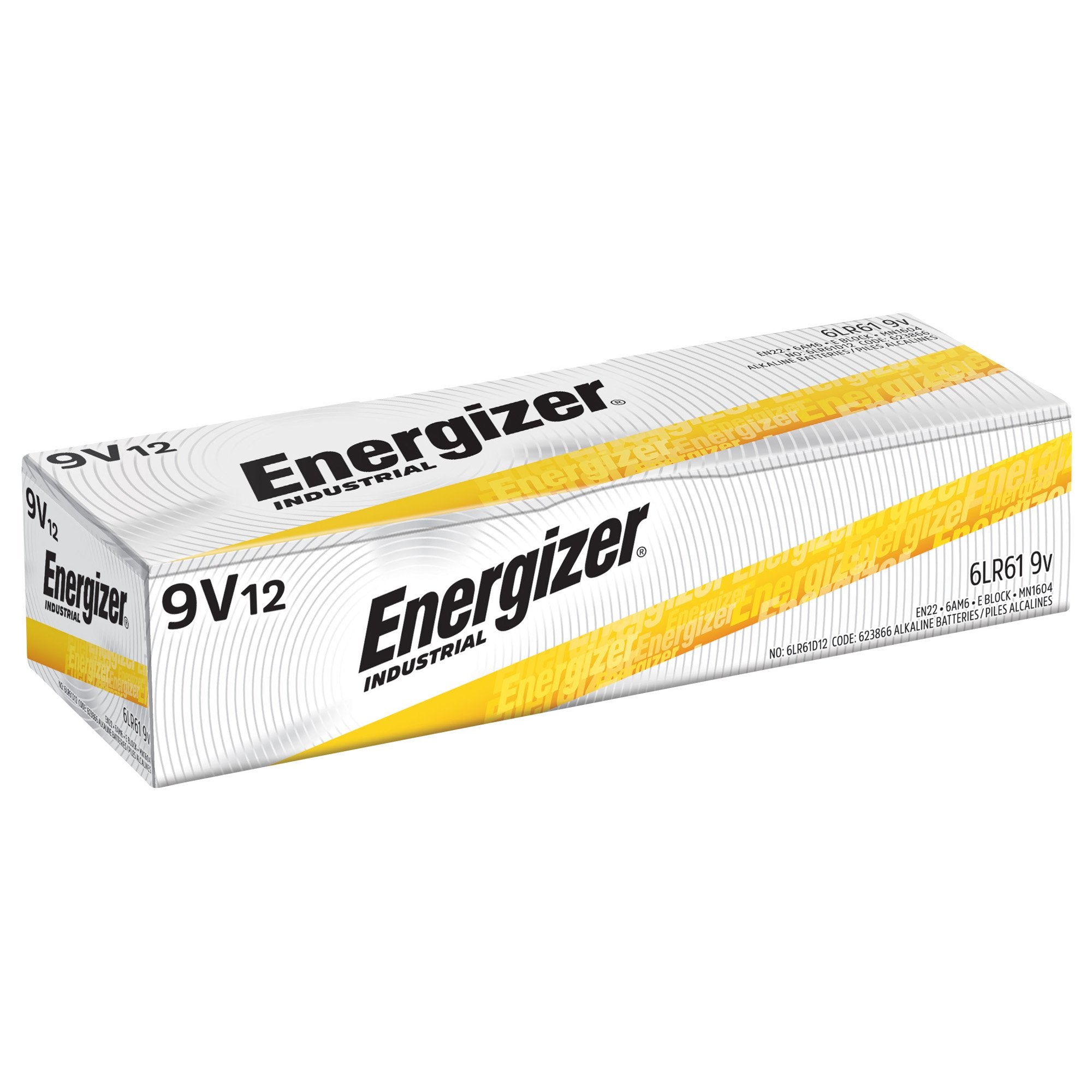 Energizer Industrial 9V Alkaline Batteries -Case of 72