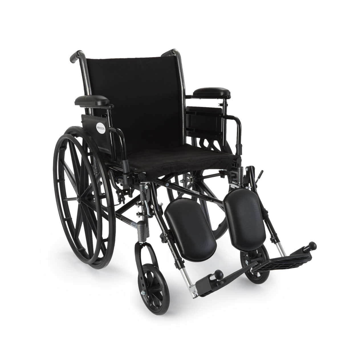 Mckesson Lightweight Dual Axle Wheelchair Desk Length Arms Elevating Footrest, 18 Inch Seat Width -Each