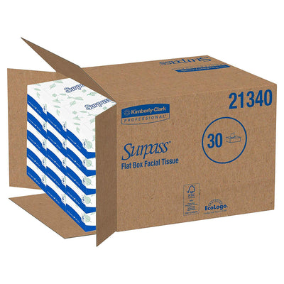 Surpass Facial Tissue, 100 per Box -Box of 100