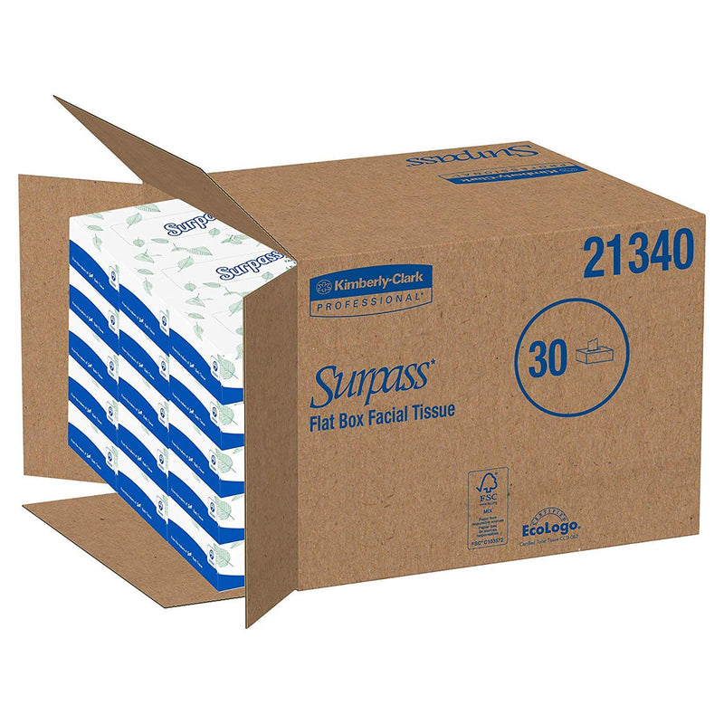 Surpass Facial Tissue, 100 per Box -Box of 100