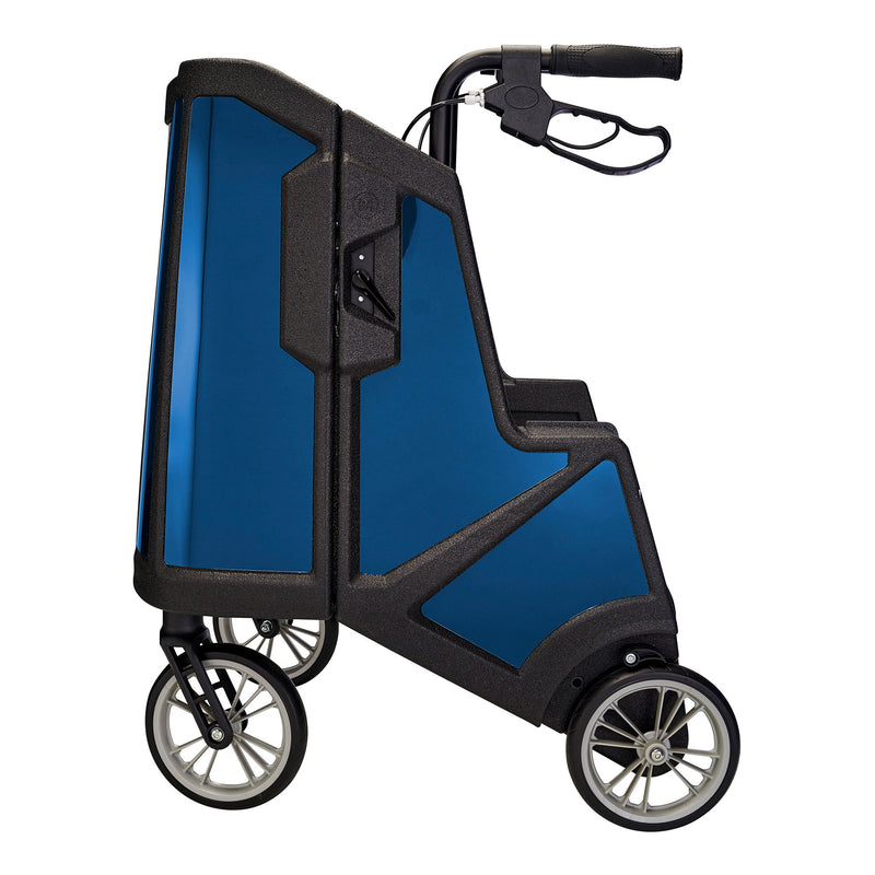 Tour Adjustable Height Folding 4 Wheel Rollator, Midnight Blue -Each