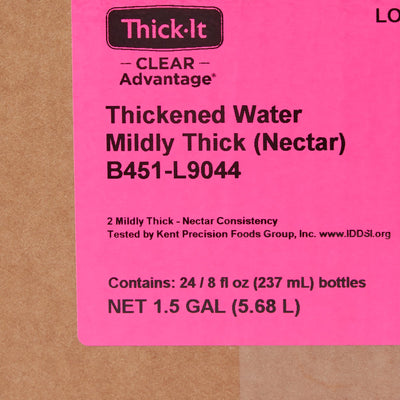 Thick-It Clear Advantage Nectar Consistency Thickened Water, Unflavored, 8 oz. Bottle -Case of 24