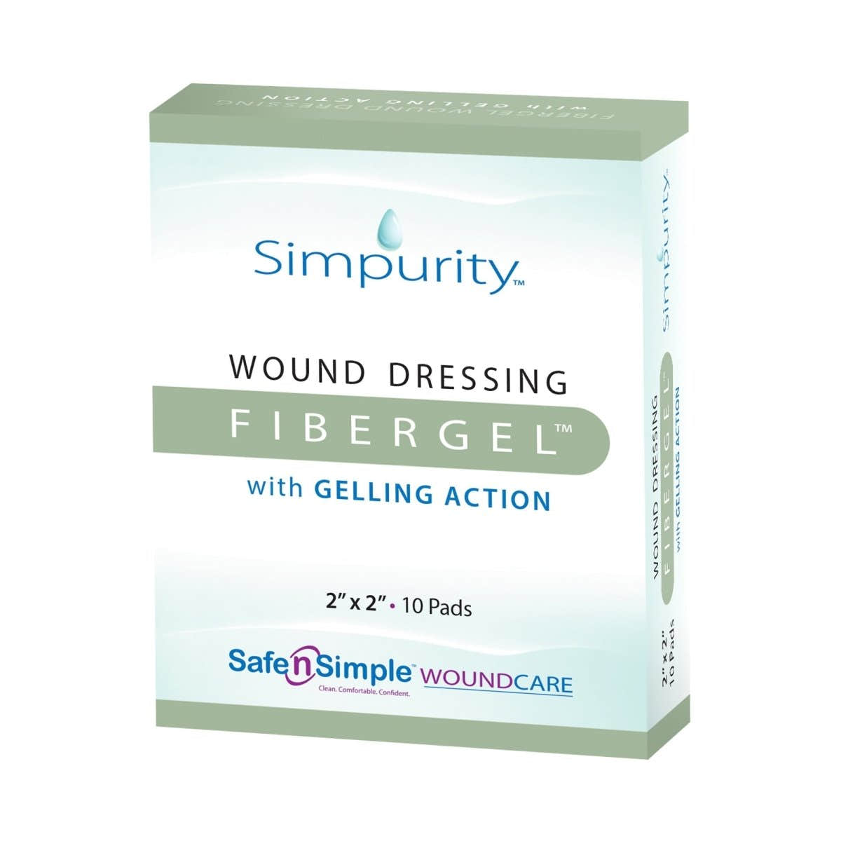 FiberGel Hydrogel Dressing, 2 x 2 Inch - 1058995_BX - 1