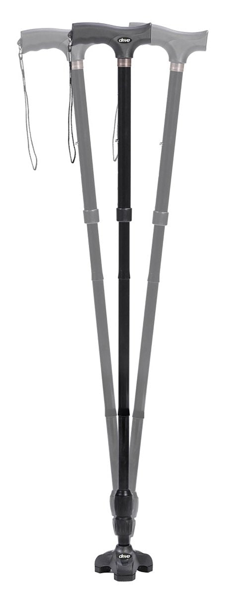 Flex-N-Go Aluminum Folding Cane, 32½ – 39½ Inch Height - 1118880_EA - 1