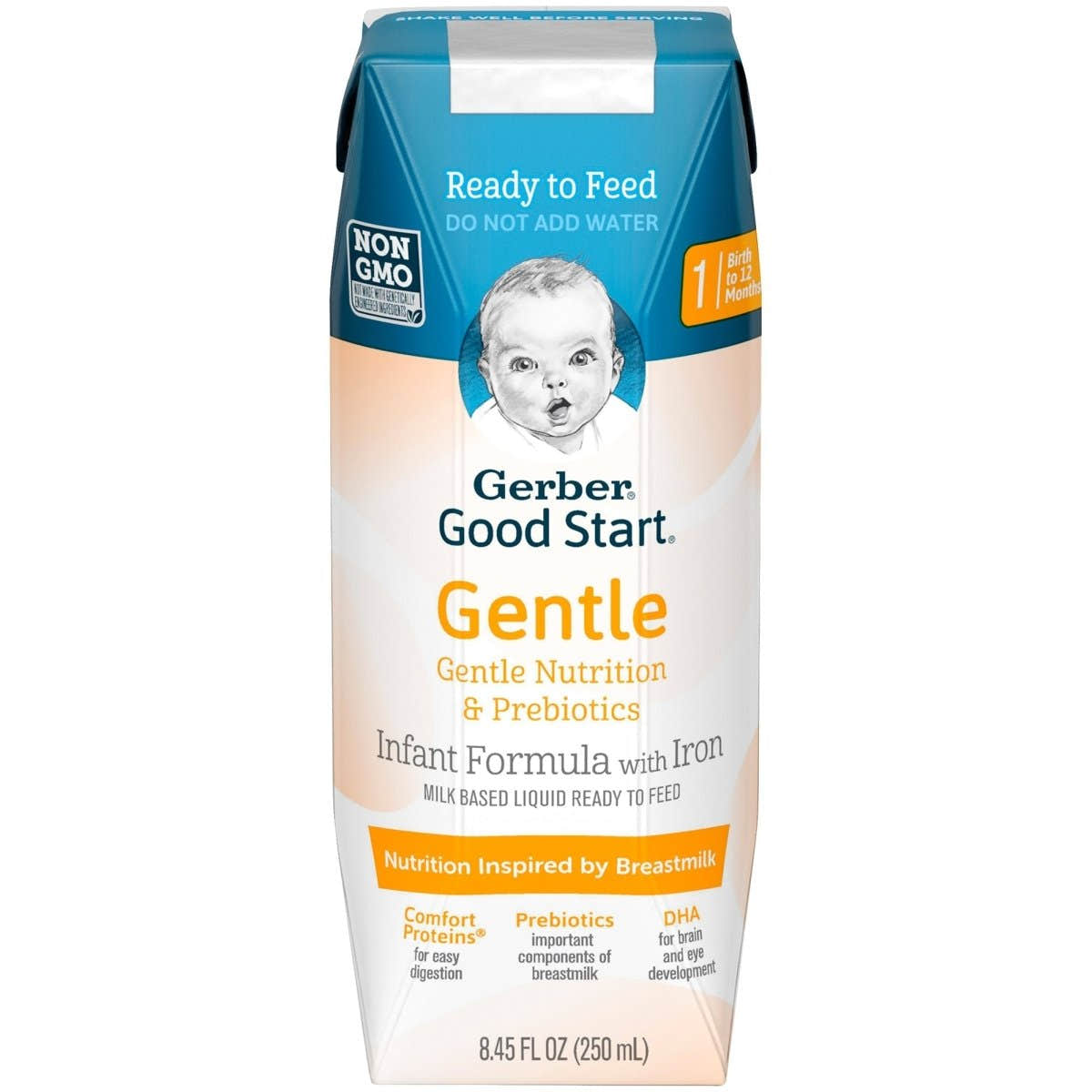 Gerber Good Start Gentle NonGMO Ready to Use Infant Formula, 8.45 oz. Carton - 784698_CS - 1