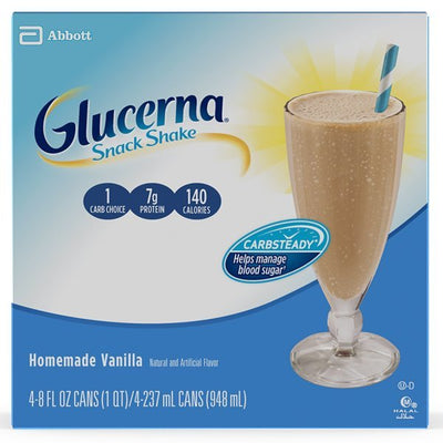 Glucerna Snack Shake Homemade Vanilla Flavor Ready to Use 8 oz. Can - 1081395_PK - 1