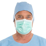 Halyard Surgical Mask, Anti-Fog Adhesive Film, Tie Closure, Pleated, One Size Fits Most, Green - 418297_BX - 1