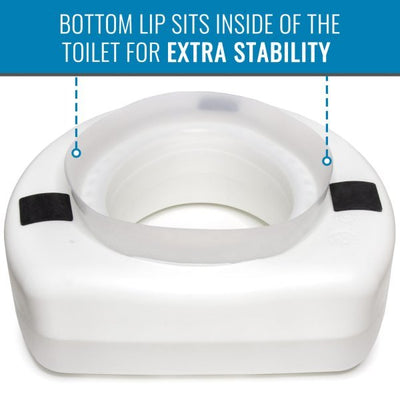 HealthSmart Raised 5 Inch Toilet Seat - 1208147_EA - 3