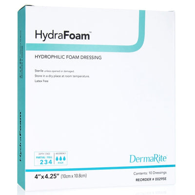 HydraFoam Nonadhesive without Border Foam Dressing, 4 x 4¼ Inch - 719722_BX - 1
