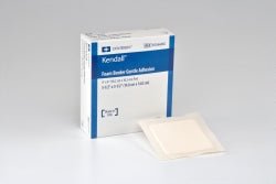 Kendall Border Gentle Adhesion Silicone Adhesive with Border Silicone Foam Dressing, 5½ x 5½ Inch - 937715_BX - 1