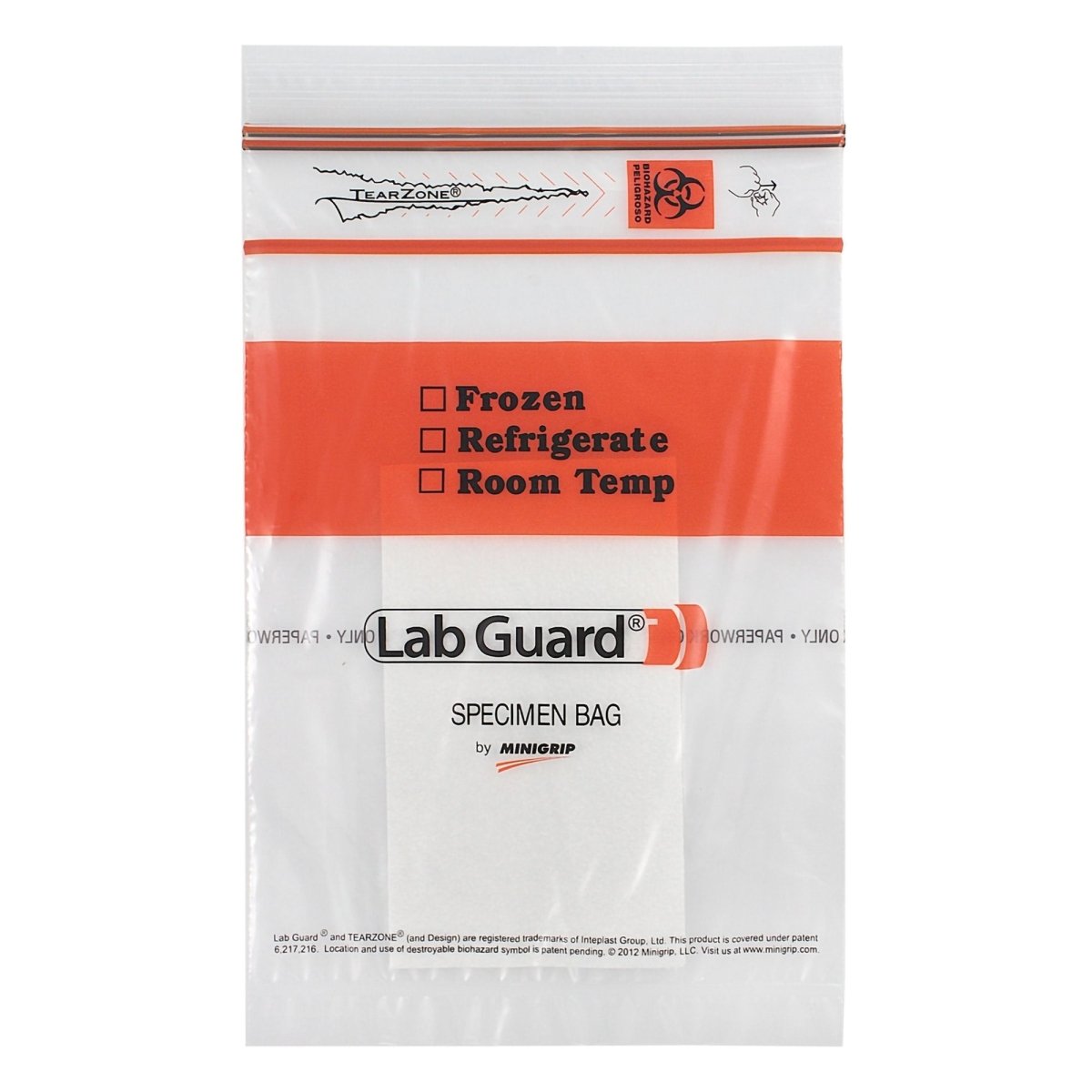 Lab Proof Folder Lab Guard Double Zipper Specimen Transport Bag With Document Pouch And