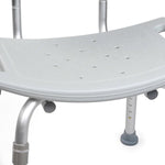 McKesson Aluminum Bath Transfer Bench with Removable Back - 1128905_EA - 4