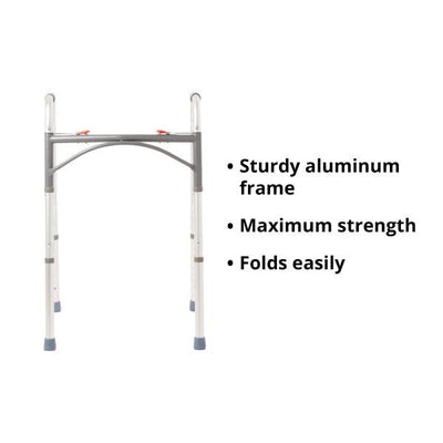 McKesson Aluminum Folding Walker, 32 – 39 Inch Height - 1128907_EA - 5