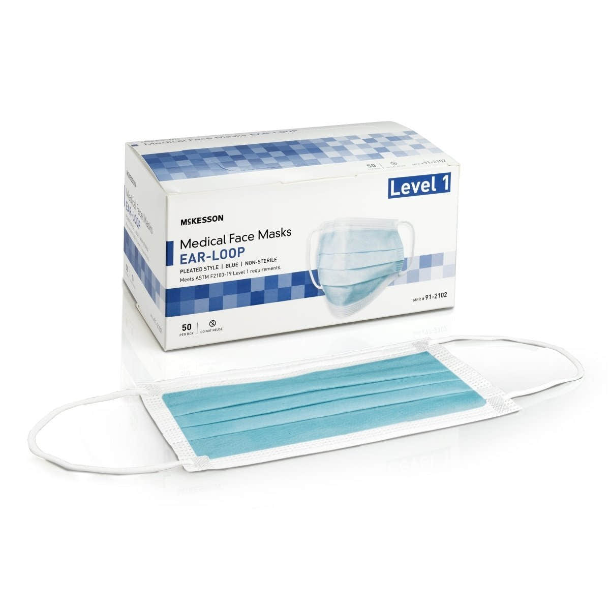 McKesson ASTM Level 1 Medical Face Masks - 1196784_BX - 1